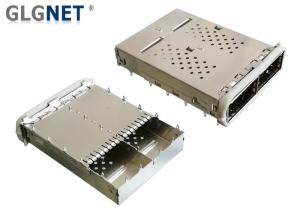 Quality One Piece Shielding Qsfp+ Connector 2 Ports Ganged QSFP14 Cage Copper Alloy Materials wholesale