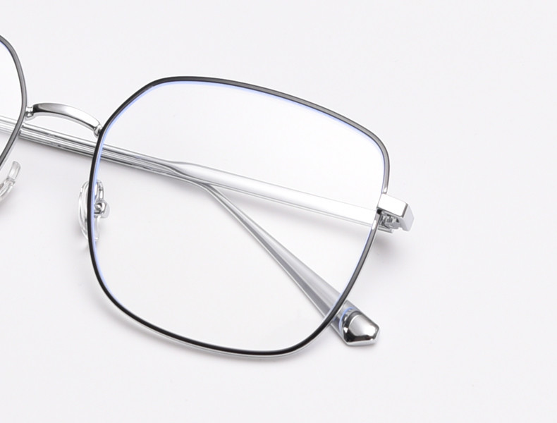 Oversized Full Frame Glasses Alloy Square Optical Spectacle Plain Lens 139MM