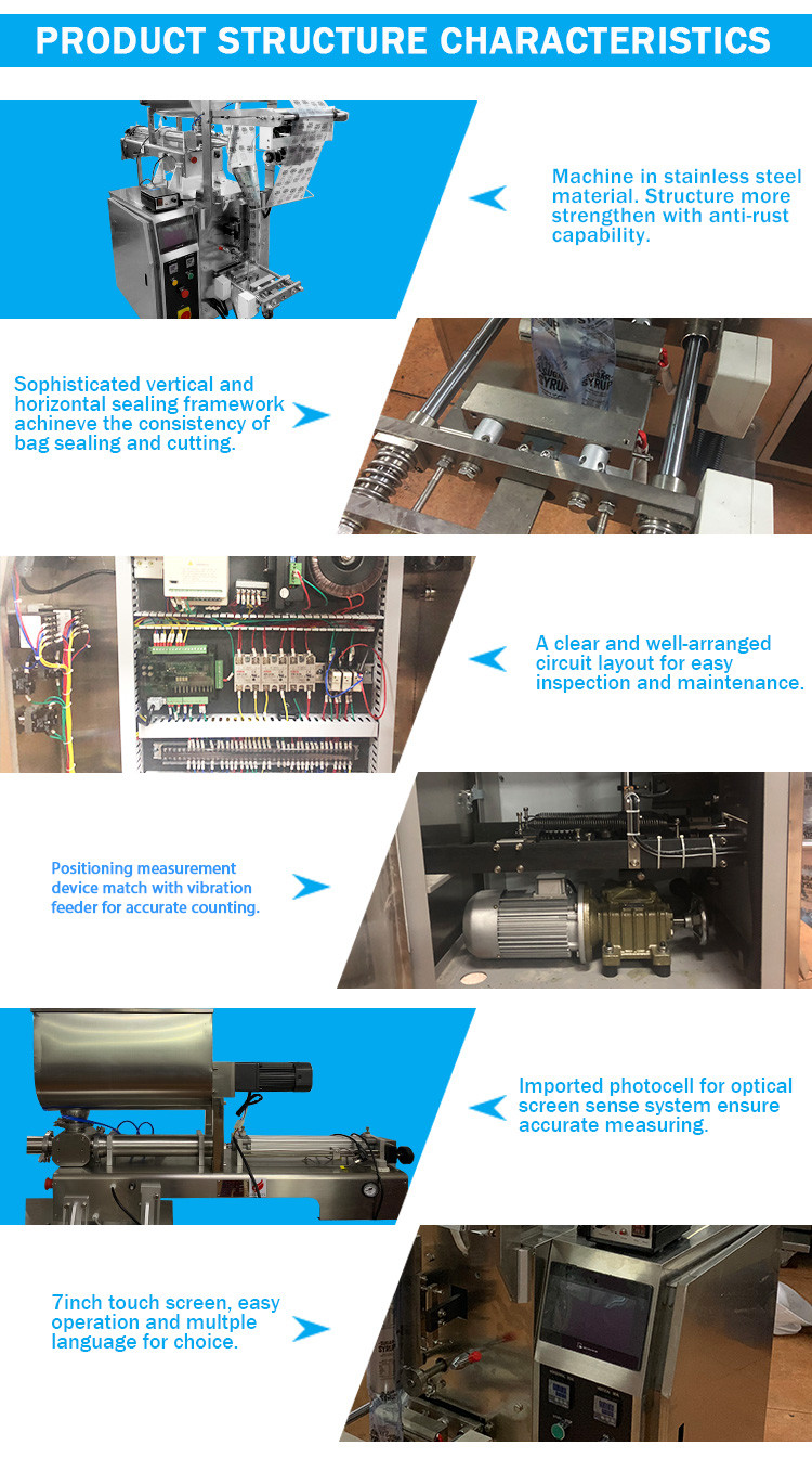 China Manufacturer Multi-function Automatic high precision water oil fruit juice pouch packaging machine price