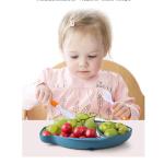 Modern Fish Shaped Dinner Plates Silicone Baby Feeding Utensils Customized