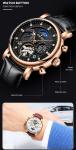 KINYUED hot sales Fashion Tourbillon Automatic Movement Mens Automatic