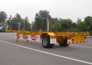 Quality Single Axle 40ft Gooseneck Tank Container Skeleton Semi Truck Trailer wholesale
