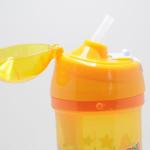 500ml Plastic Kids Water Bottle with Drinking Straw Lid
