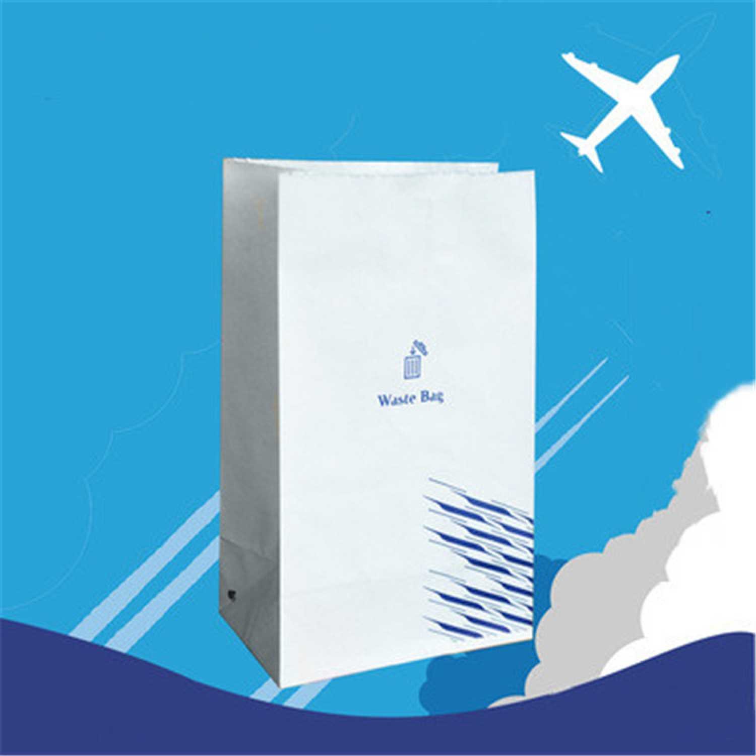 Disposable Mini SOS Kraft Barf Airline Sick Bags Without Handle