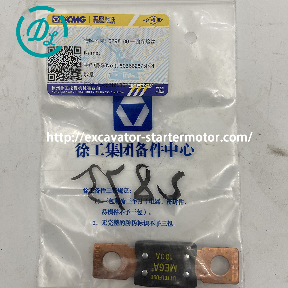 Excavator Bolt Down Auto Fuse 0298100 803682875 100A 32V 298 MEGA XCMG XE35U