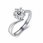 D VSS1 Moissanite Jewelry 925 Sterling Silver 0.5/1/2/3 Carat Diamond