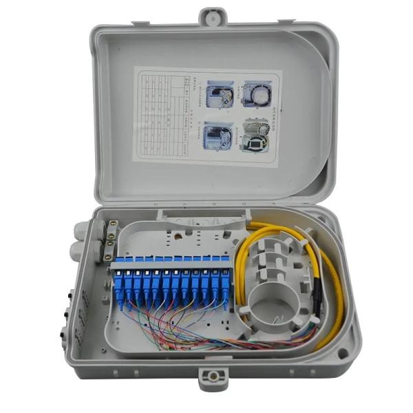 IP65 Waterproof 24-core 1x16 PLC Fiber Optic Distribution Box for FTTX Cable