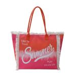 Tassel Tote bag Large capacity crossbody fashion printed beach bag