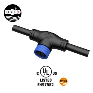 Quality IP68 LED Street Light 18AWG M15 Waterproof T Connector wholesale