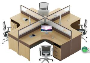 Quality modern 4 seater office cubicle table furniture wholesale