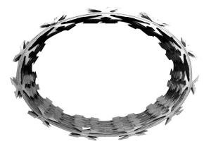 Quality Concertina Cross Razor Wire CBT-60 , Razor Security Wire Hot Dipped Galvanized wholesale