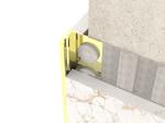 Brushed Metal Stainless Steel Tile Trim SS304 Square Closing Strip Tile Edge