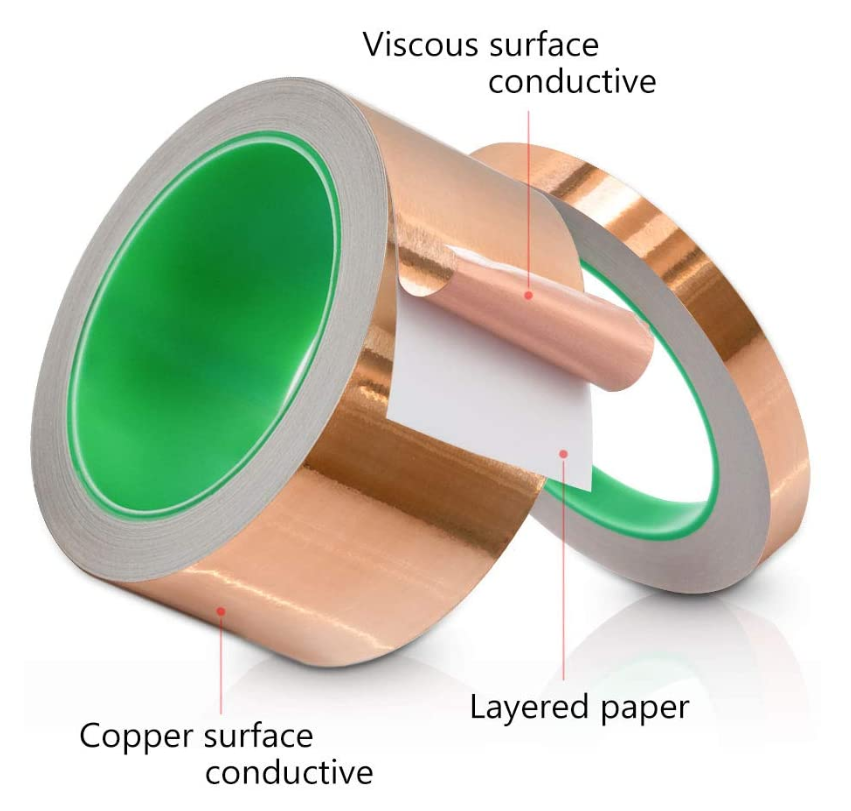 Adhesive Insulated Stained Glass Cicada Pure Copper Foil Tape 100vdc