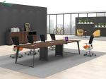 Wood Material Open Space Office Workstation with 4 Compartments 2 Shelves