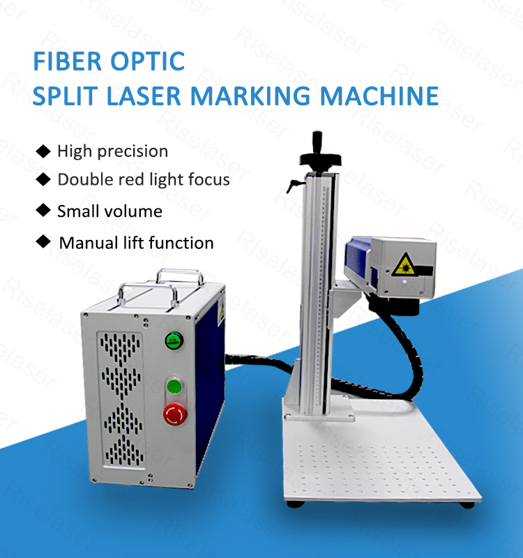 Auto Focus Optic Split Metal Fiber Laser Marking Machine Max Raycus JPT