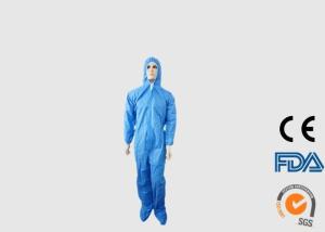 Quality Liquid Repellent Disposable PPE Coveralls High Air Permeability With Hood wholesale