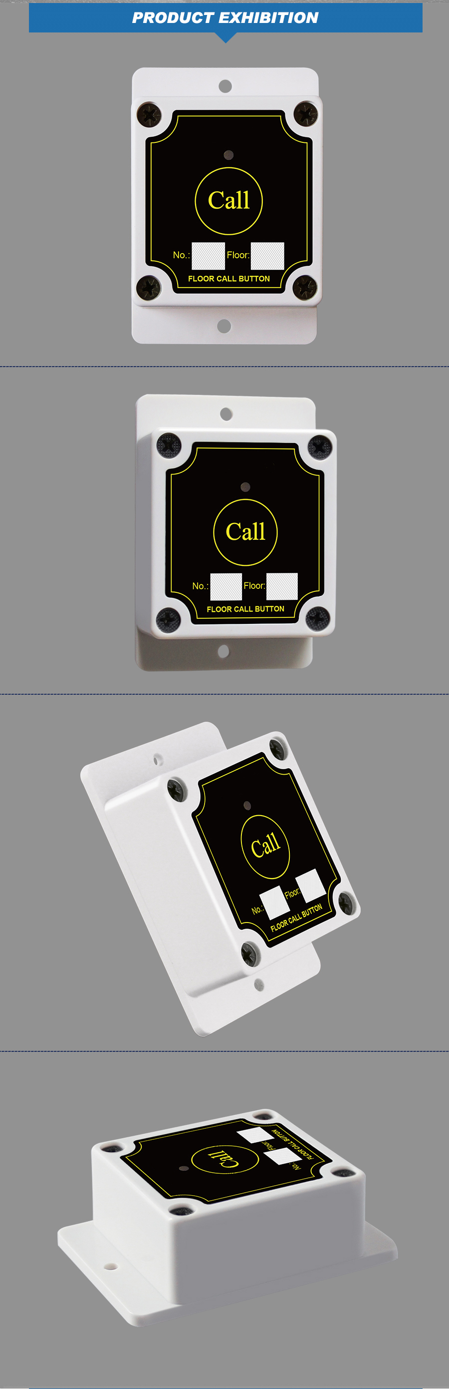 Wireless long range waterproof one key push call button exclusive for construction site