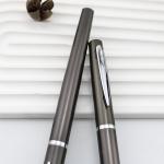 Grey Metal Calligraphy Brush Pen Fountain Pen Style Soft Tip Brush Pen