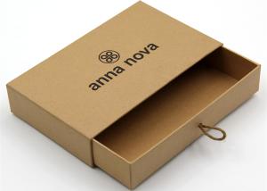 Quality Brown Kraft Chipboard Gift Boxes 5x7 Drawer Recycled Paper Branded Name Printing wholesale
