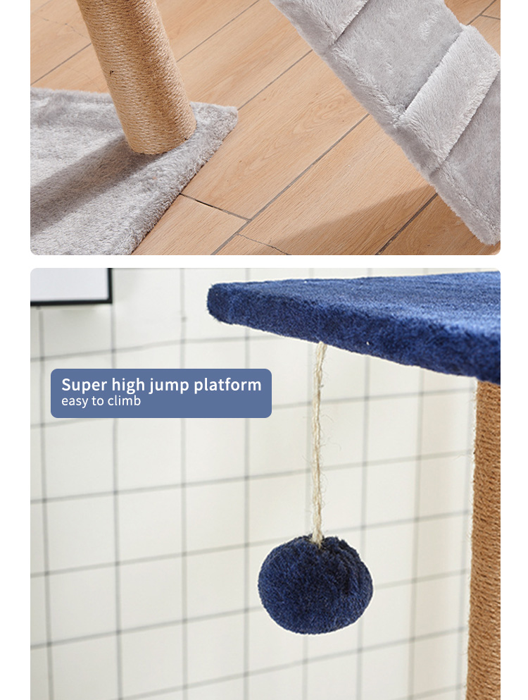 Multi Level Cat Tree House Scratching Post Heavy Duty With Sisal Rop Cat Tower Column Climbing Tree for Cats and Animals