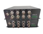16-CH 720P 960P 1080P HDCVI/TVI/AHD video fiber optic transmitter 120MHz 1310nm