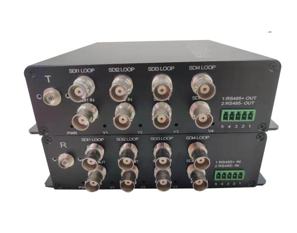 16-CH 720P 960P 1080P HDCVI/TVI/AHD video fiber optic transmitter 120MHz 1310nm