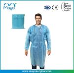 40gsm PP Medical Disposable Isolation Gown With Knitted Cuff For Dental And