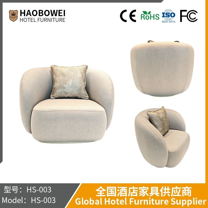Foshan Single Sofa Set, Hotel Rooms and Lodgings General-Purpose Couch with Pillow
