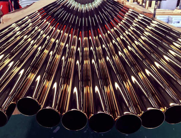 Inox Pipe Tube Decorative 200A PVD Titanium Machine