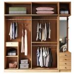 DIY Glass Mirror Wooden Bedroom Wardrobe in Modern Style for Bedroom Requirement