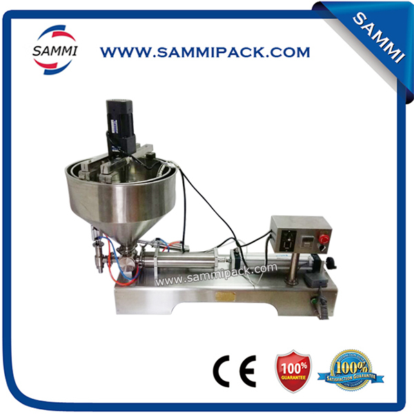 Cosmetic Cream Liquid Filling Packaging Machine Semi Automatic With Mixer