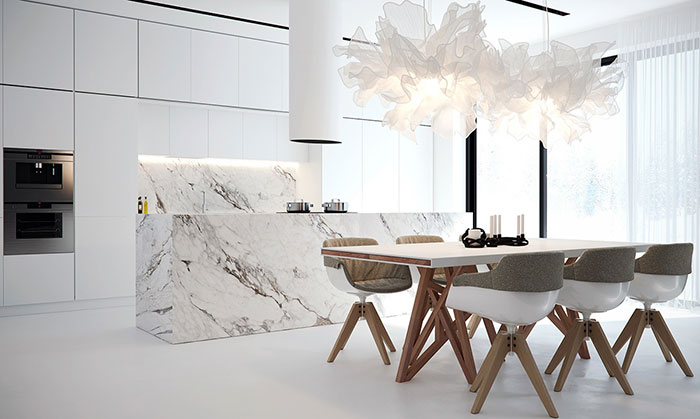 top grade interior decoration materials white Marble slabs and tiles