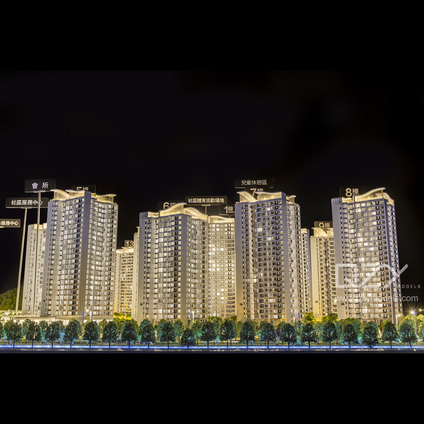 1/250 Real Estate Scale Architectural Model Making Supplies Hengqin New Neighbourhood