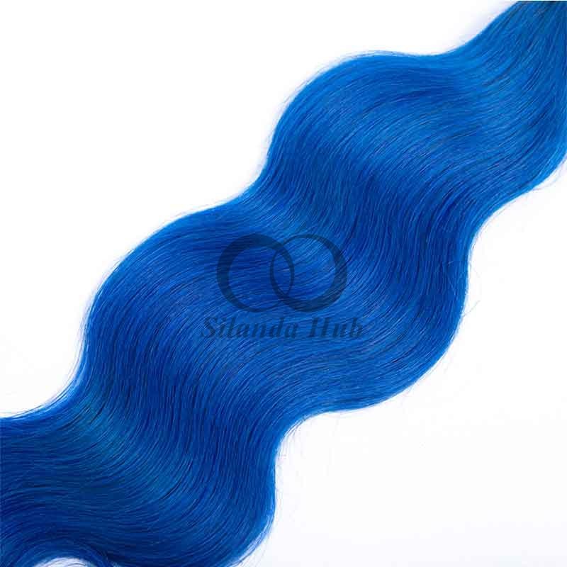 #T1B/Blue Body Wave Remy Human Hair Bundles Sew In Weave Bundles Brazilian Bundle Deals