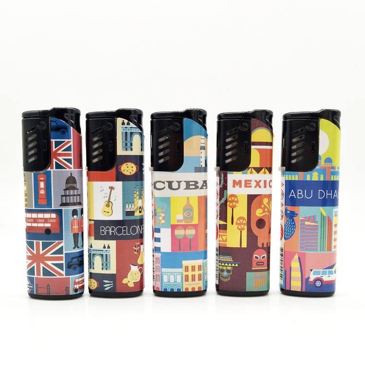 New Arrival Windproof Smoking Electric Lighter Custom Logo Lighter with Length 81mm