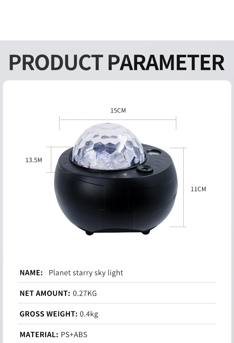 RGB LED Laser Star Projector Planet Galaxy Lighting Lamp Night Light Star Projector For Kids Adults Bedroom