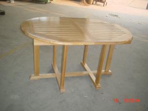 Quality China LFurniture Elliptical Foldable Wood Table-9 wholesale
