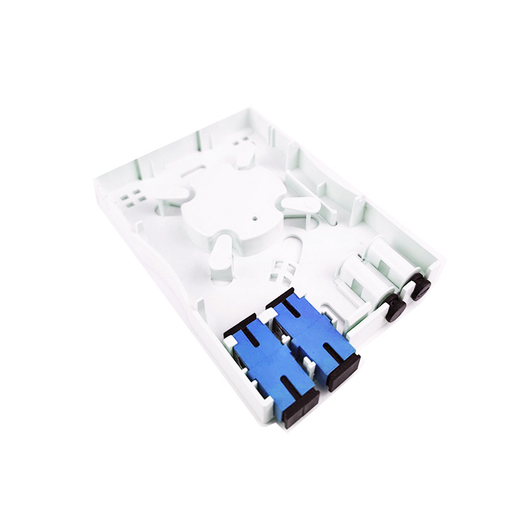 2 Cores UPC Plastic Fiber Optic Faceplate Socket Panel for Wall Mounted Installation