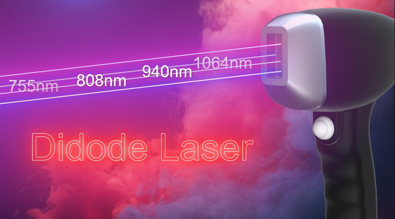 Medical Grade Titanium Diode Laser Hair Removal Machine 4 Waves