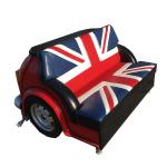 Restaurant PU Leather American Style Classic Car Couch Booth Seating