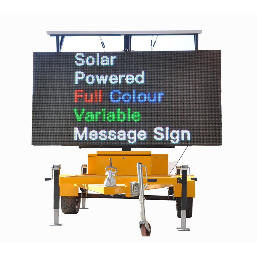 Traffic Road Arrow Message Guidance LED Sign Trailer 2.56x1.28m Vms Led Display