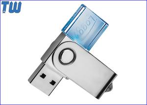 Quality Swivel Cap 16GB Thumb Drive Stick Mini Crystal LED Light 3D Logo wholesale