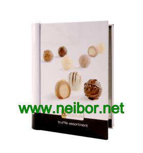 Quality bespoke printing book shaped chocolate tin box wholesale
