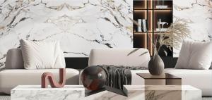 Quality 12mm Glazed Porcelain Tile Gilt Years Grey Polished Slate Marble Slab 1600*2700mm wholesale