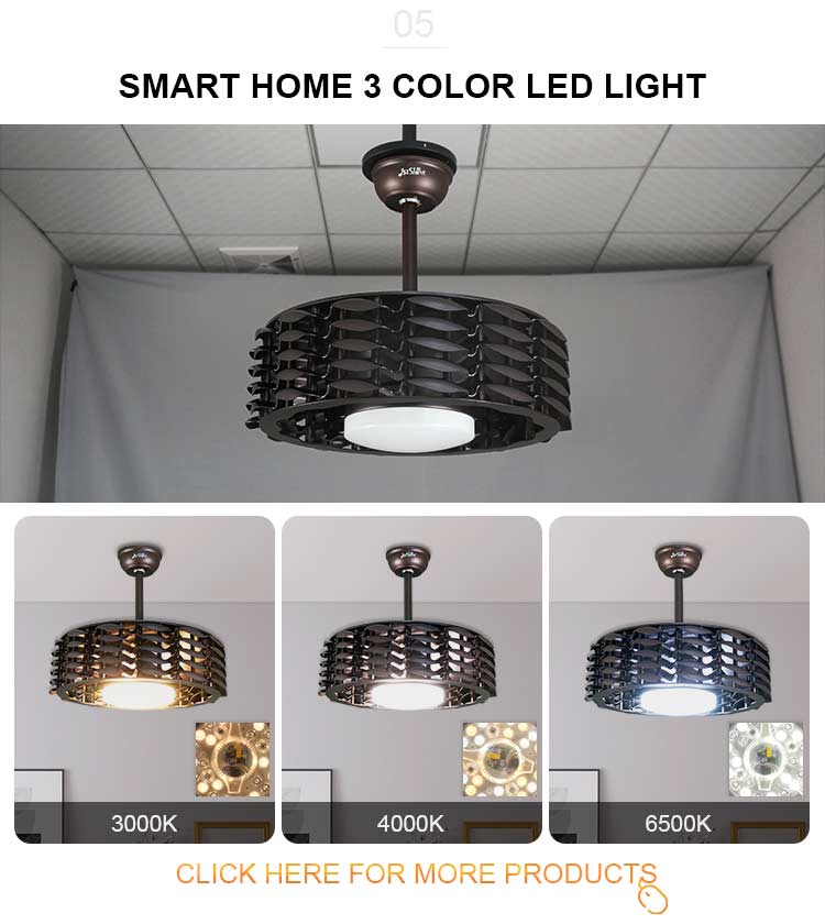 1stshine Home Office Ceiling Fan Luxury Decorative Brushless DC Inverter with LED Light