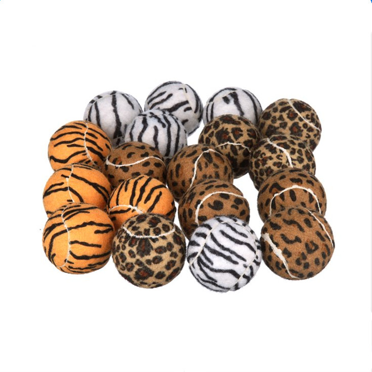 Custom logo 2.5" Diameter Eco-Friendly Rubber Pet Tennis Balls For Dogs Exercise Training Balls Throwing Balls