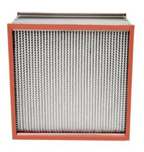 Quality Stainless Steel Frame Deep Pleat HEPA Filter High Temperature Resistant wholesale