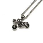 Men Fashion Jewelry Punk Stainless Steel Motor Biker Pendant Necklace