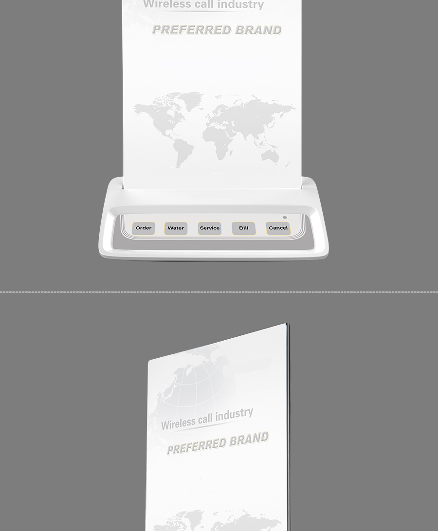 wireless advertising buttons for guests call waiters service/bill/cancel other label customized
