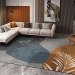 Customized Living Room Floor Carpet Rug Simple Printing Crystal Velvet Carpet